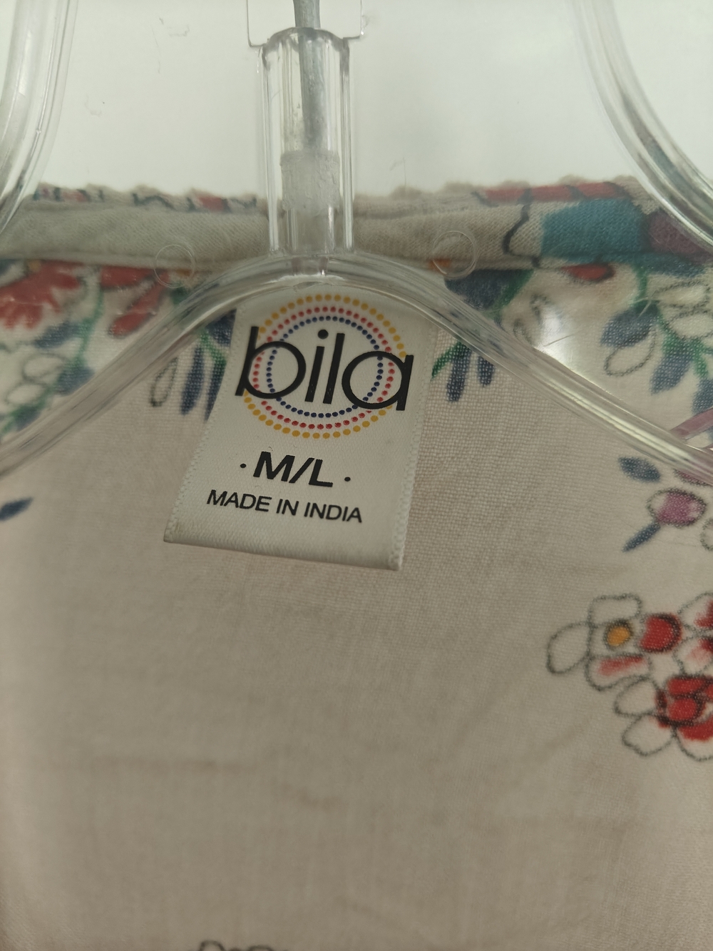 Bila Cream Floral Open Front Kimono with Multicolor Blooms - Picture 3 of 9